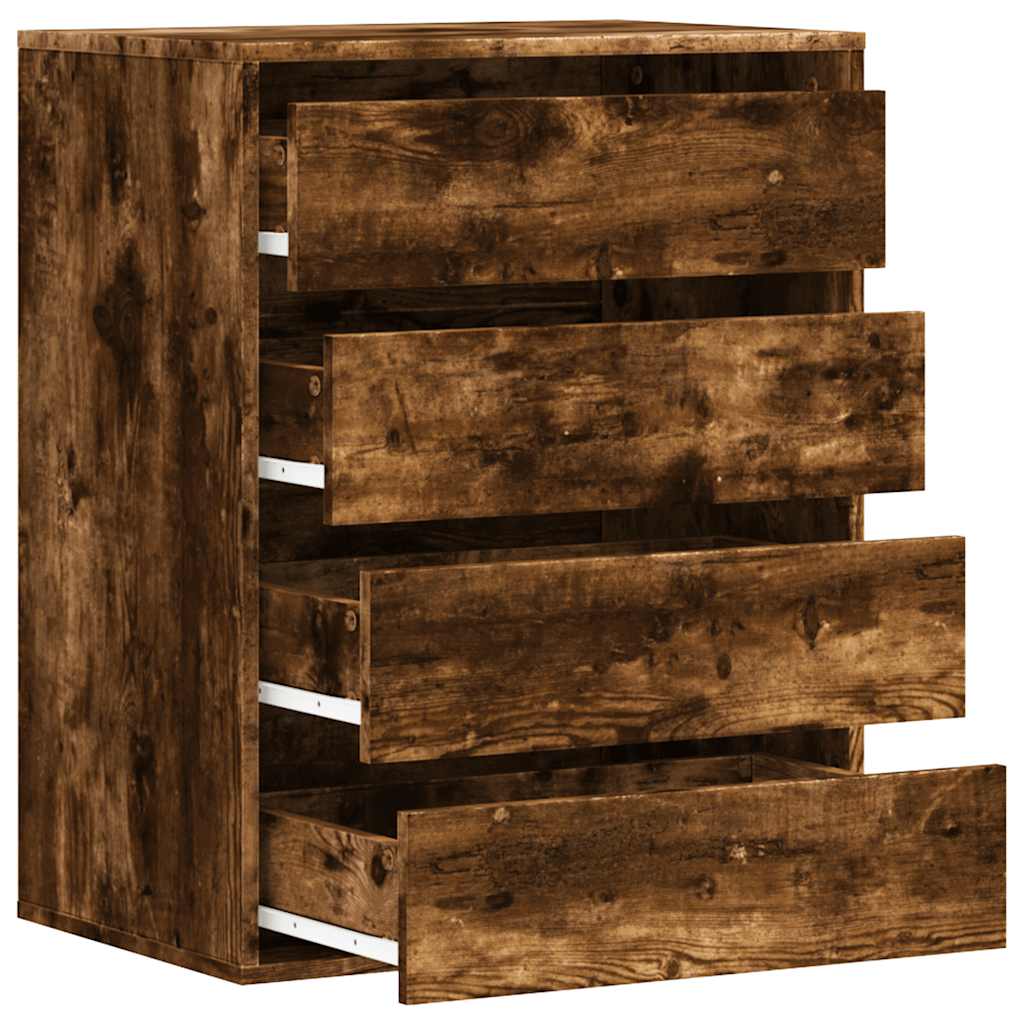 vidaXL Dulap colț cu sertare stejar fumuriu 60x41x76 cm lemn prelucrat vidaXL Dulap colț cu sertare stejar fumuriu 60x41x76 cm lemn prelucrat