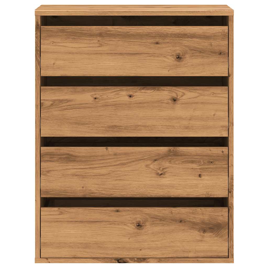 vidaXL Dulap colț sertare stejar artizanal 60x41x76 cm lemn prelucrat
