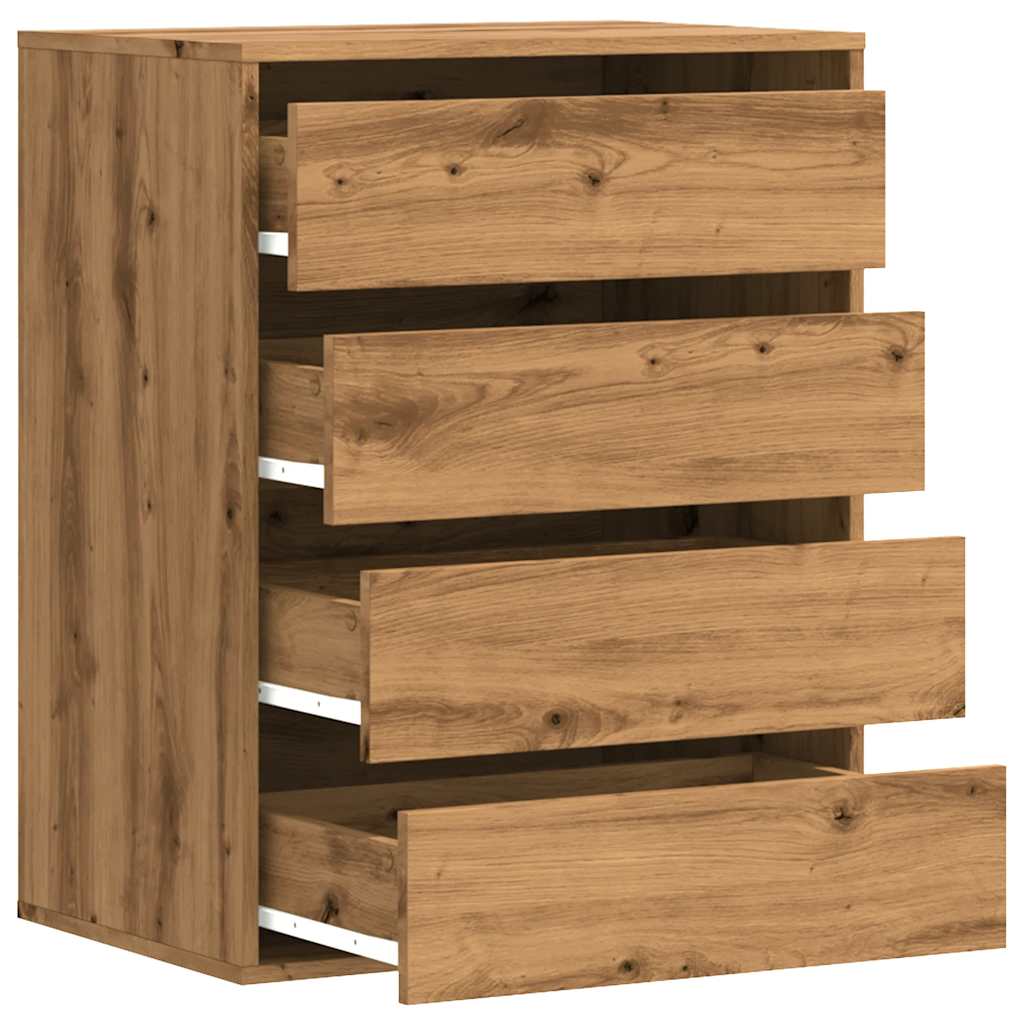 vidaXL Dulap colț sertare stejar artizanal 60x41x76 cm lemn prelucrat