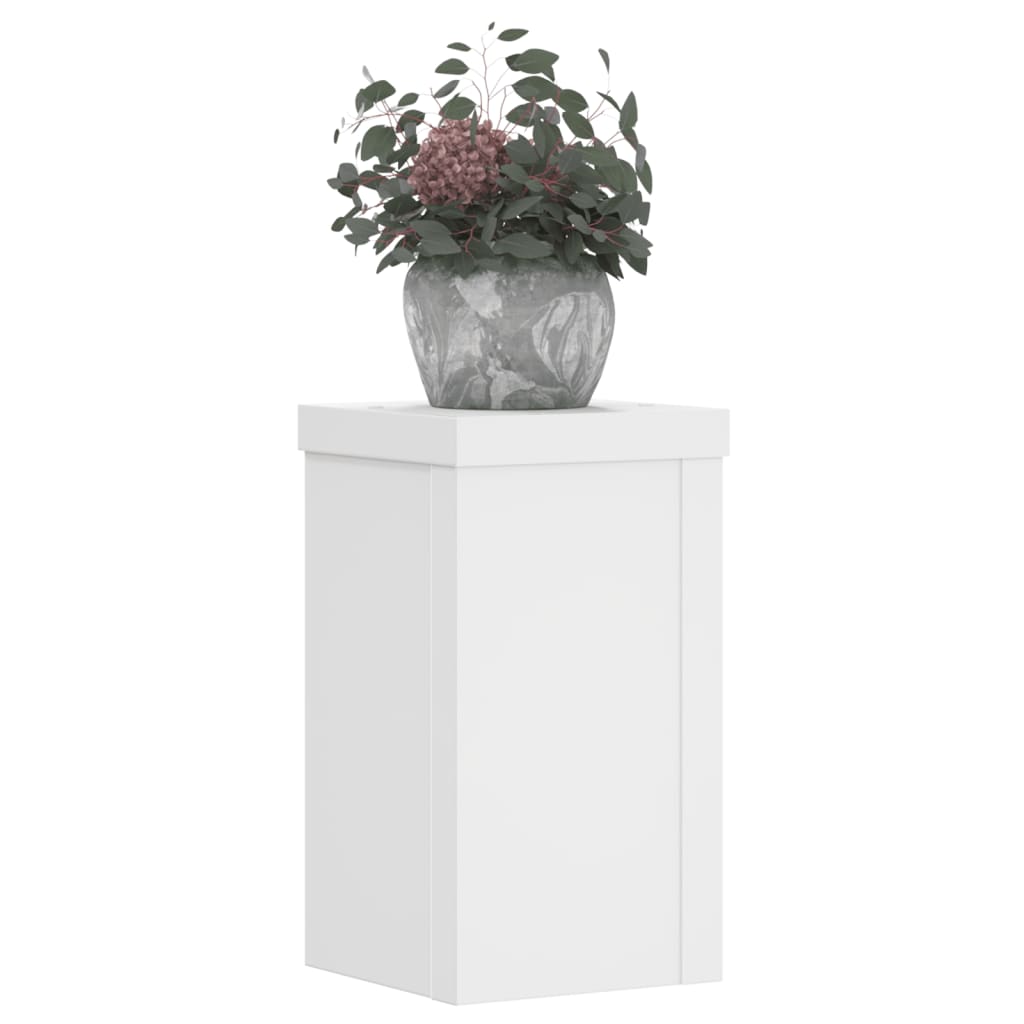 vidaXL Suporturi de plante, 2 buc., alb, 10x10x18 cm, lemn prelucrat vidaXL Suporturi de plante, 2 buc., alb, 10x10x18 cm, lemn prelucrat