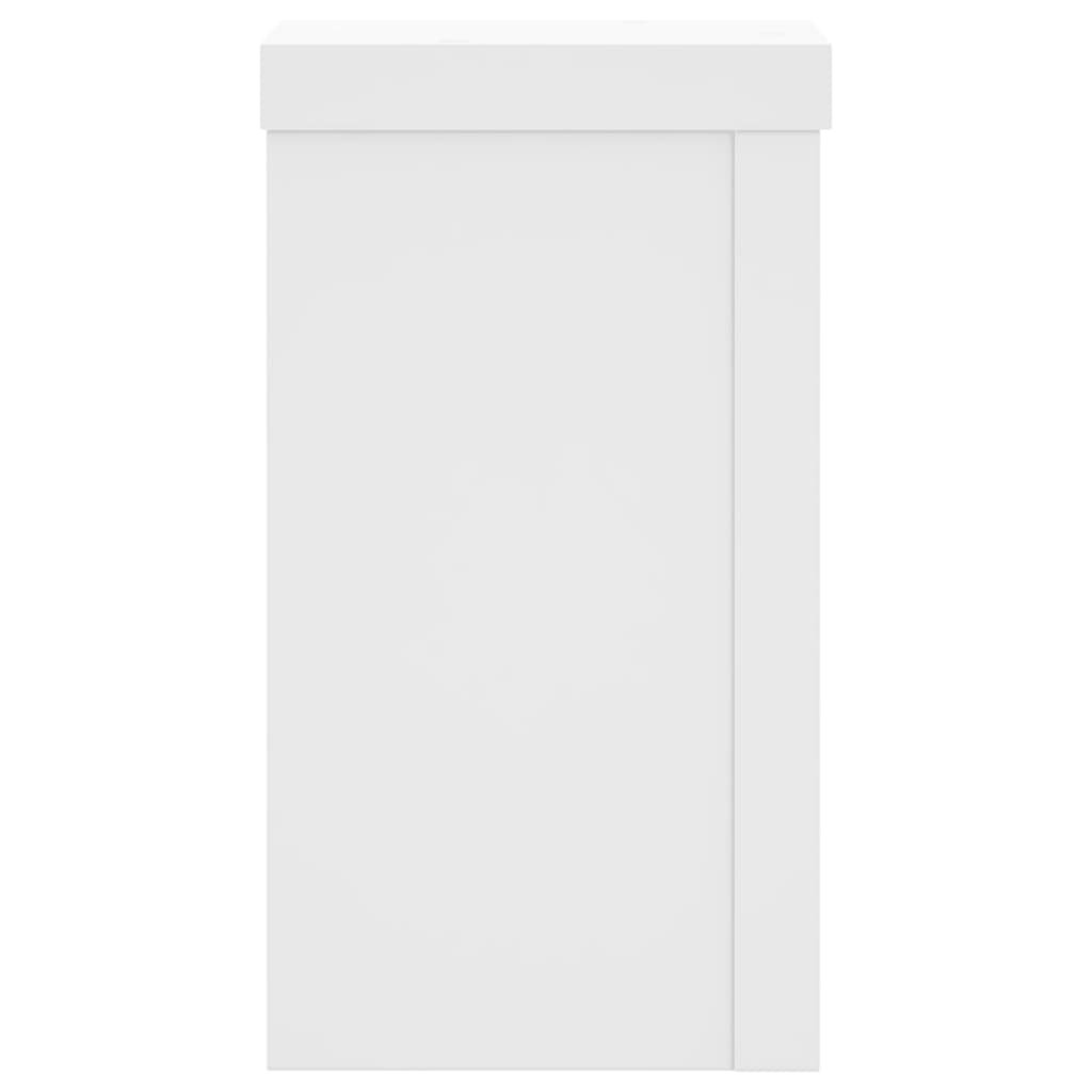 vidaXL Suporturi de plante, 2 buc., alb, 10x10x18 cm, lemn prelucrat vidaXL Suporturi de plante, 2 buc., alb, 10x10x18 cm, lemn prelucrat