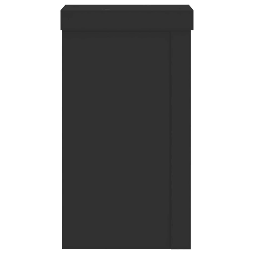 vidaXL Suporturi de plante, 2 buc., negru, 10x10x18 cm, lemn prelucrat vidaXL Suporturi de plante, 2 buc., negru, 10x10x18 cm, lemn prelucrat