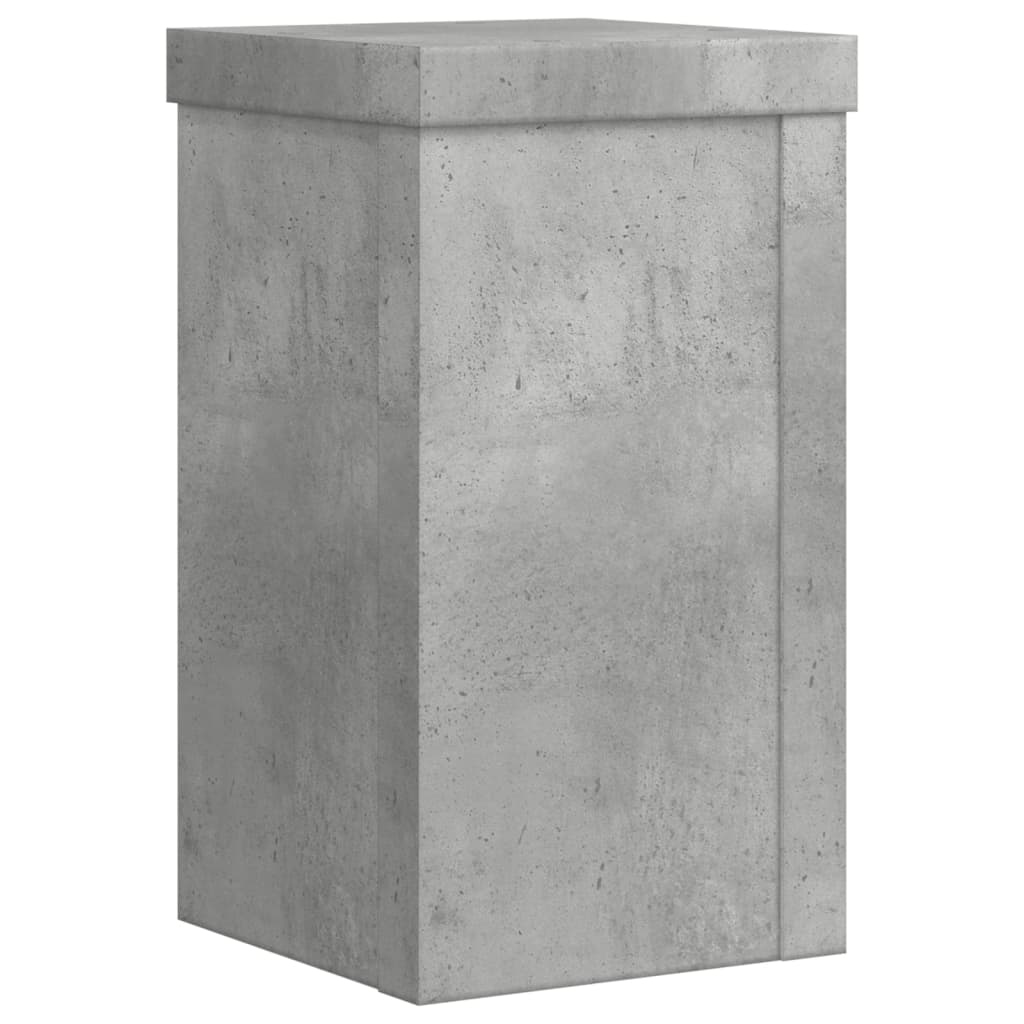 vidaXL Suport de plante, 2 buc., gri beton, 10x10x18 cm lemn prelucrat vidaXL Suport de plante, 2 buc., gri beton, 10x10x18 cm lemn prelucrat