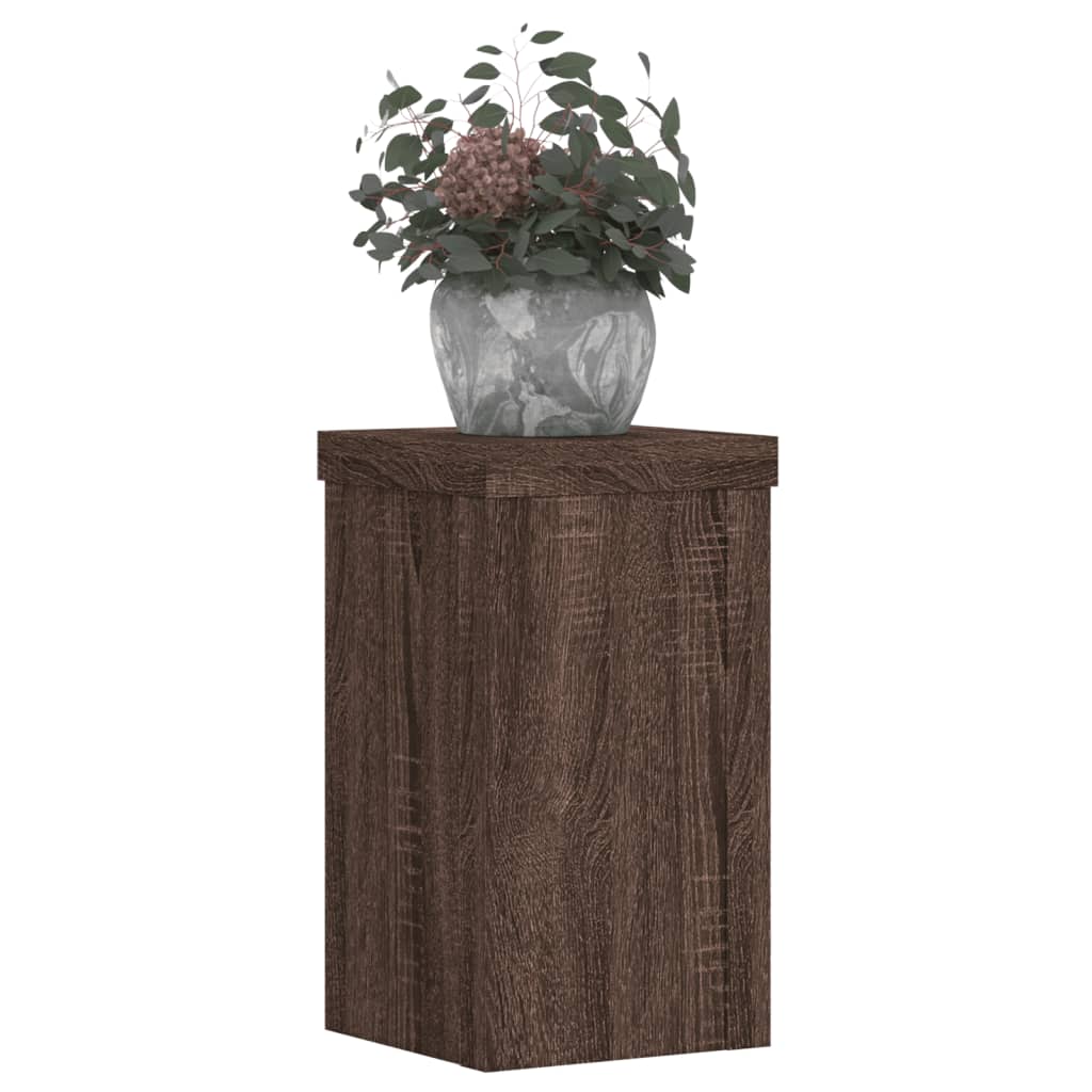 vidaXL Suporturi de plante 2 buc. stejar maro 10x10x18cm lemn compozit vidaXL Suporturi de plante 2 buc. stejar maro 10x10x18cm lemn compozit