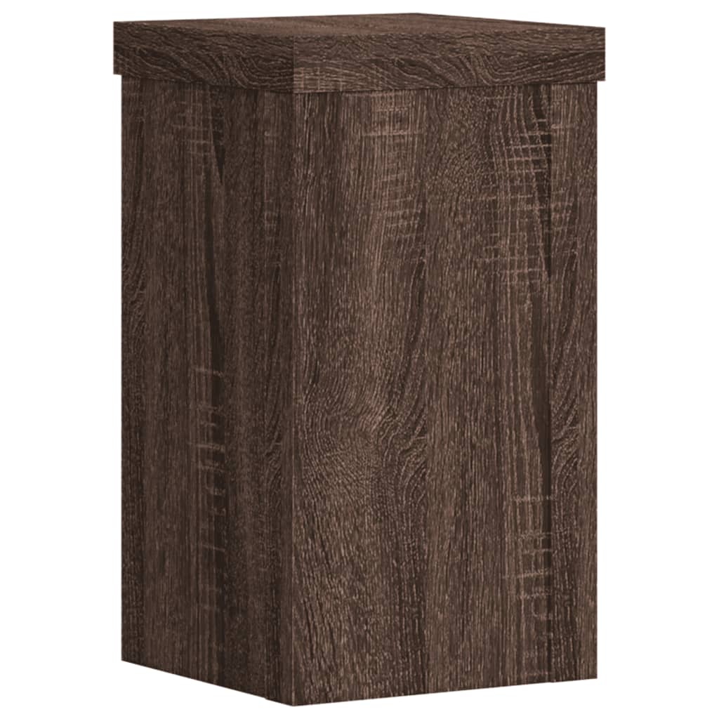 vidaXL Suporturi de plante 2 buc. stejar maro 10x10x18cm lemn compozit vidaXL Suporturi de plante 2 buc. stejar maro 10x10x18cm lemn compozit