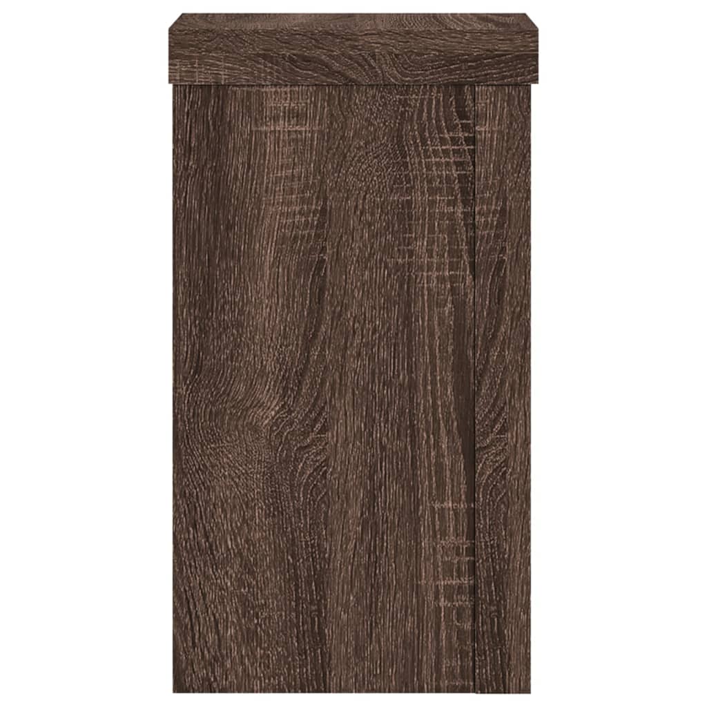 vidaXL Suporturi de plante 2 buc. stejar maro 10x10x18cm lemn compozit vidaXL Suporturi de plante 2 buc. stejar maro 10x10x18cm lemn compozit