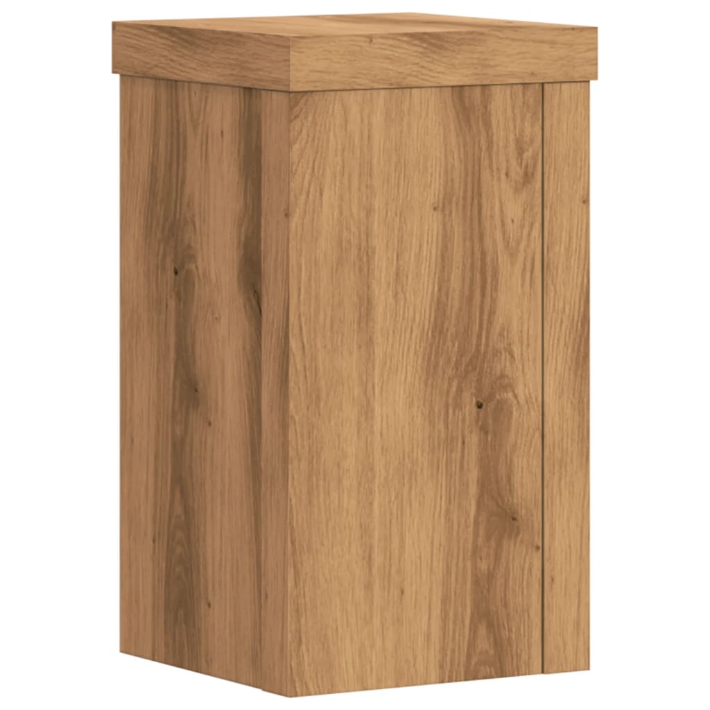 vidaXL Suporturi de plante, 2 buc., stejar artizanal, 10x10x18cm, lemn vidaXL Suporturi de plante, 2 buc., stejar artizanal, 10x10x18cm, lemn