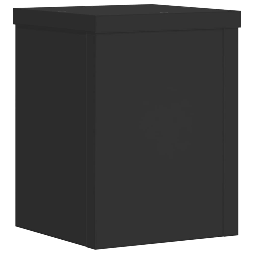 vidaXL Suporturi de plante, 2 buc., negru, 15x15x20 cm, lemn prelucrat vidaXL Suporturi de plante, 2 buc., negru, 15x15x20 cm, lemn prelucrat