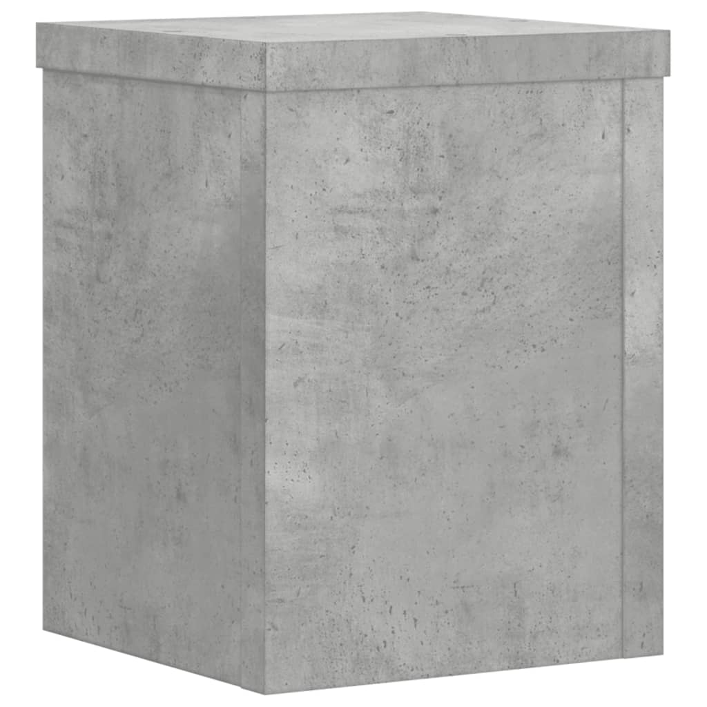 vidaXL Suport de plante, 2 buc., gri beton, 15x15x20 cm lemn prelucrat