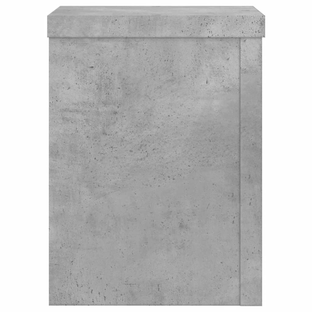 vidaXL Suport de plante, 2 buc., gri beton, 15x15x20 cm lemn prelucrat