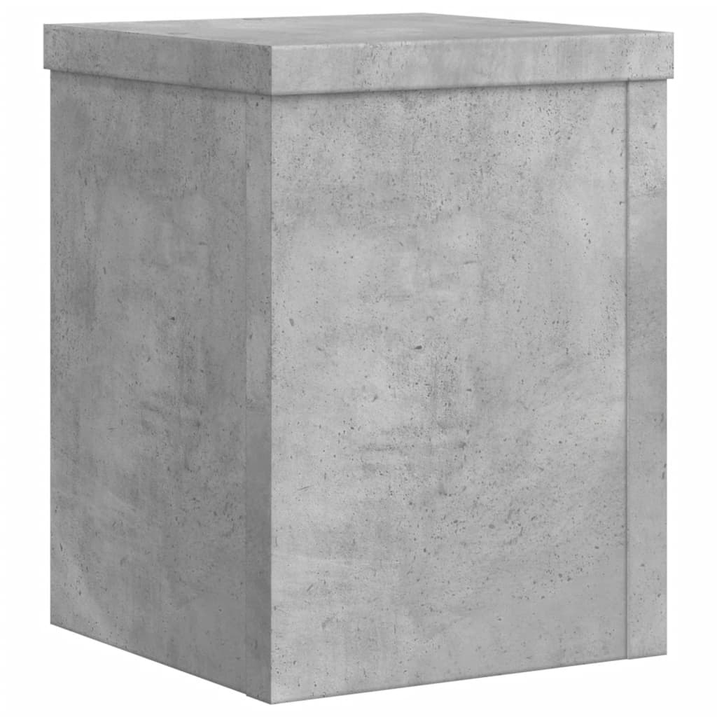 vidaXL Suport de plante, 2 buc., gri beton, 15x15x20 cm lemn prelucrat