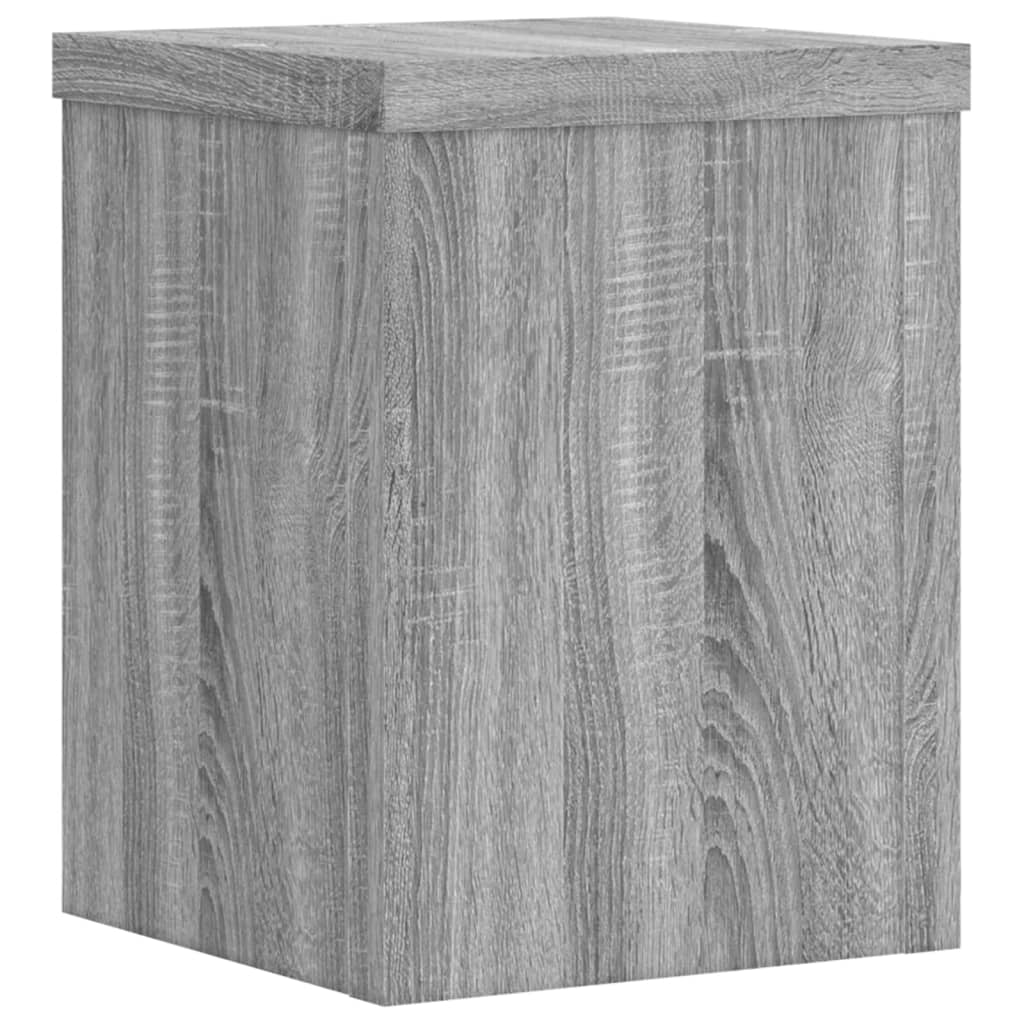 vidaXL Suporturi de plante 2 buc. gri sonoma 15x15x20cm lemn prelucrat vidaXL Suporturi de plante 2 buc. gri sonoma 15x15x20cm lemn prelucrat
