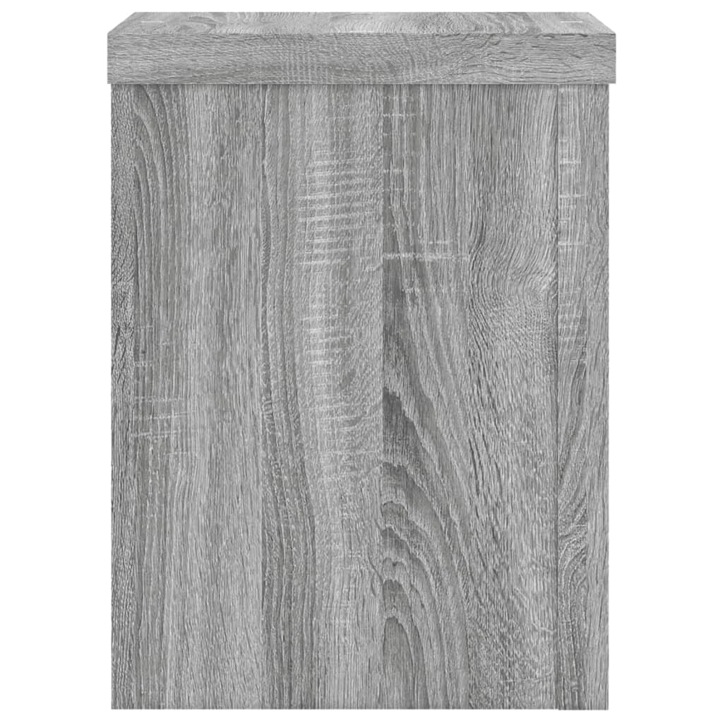 vidaXL Suporturi de plante 2 buc. gri sonoma 15x15x20cm lemn prelucrat vidaXL Suporturi de plante 2 buc. gri sonoma 15x15x20cm lemn prelucrat
