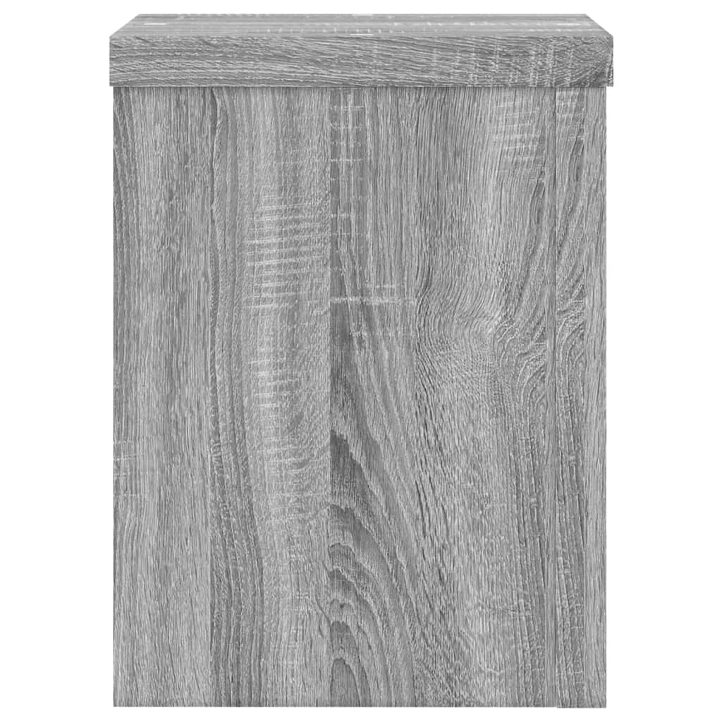 vidaXL Suporturi de plante 2 buc. gri sonoma 15x15x20cm lemn prelucrat vidaXL Suporturi de plante 2 buc. gri sonoma 15x15x20cm lemn prelucrat