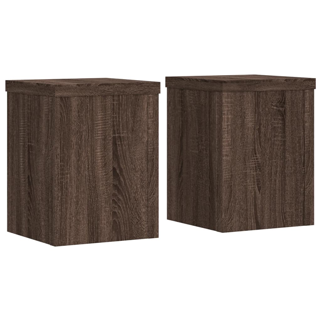 vidaXL Suporturi de plante 2 buc. stejar maro 15x15x20cm lemn compozit vidaXL Suporturi de plante 2 buc. stejar maro 15x15x20cm lemn compozit