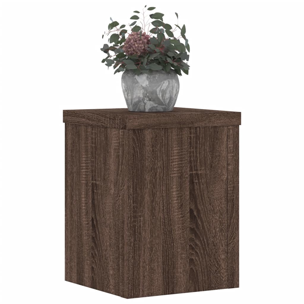 vidaXL Suporturi de plante 2 buc. stejar maro 15x15x20cm lemn compozit vidaXL Suporturi de plante 2 buc. stejar maro 15x15x20cm lemn compozit