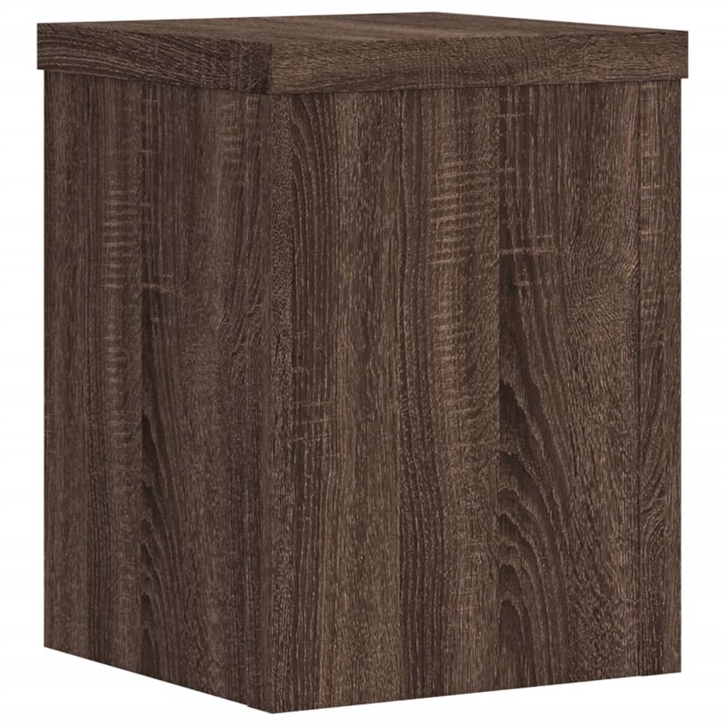 vidaXL Suporturi de plante 2 buc. stejar maro 15x15x20cm lemn compozit vidaXL Suporturi de plante 2 buc. stejar maro 15x15x20cm lemn compozit