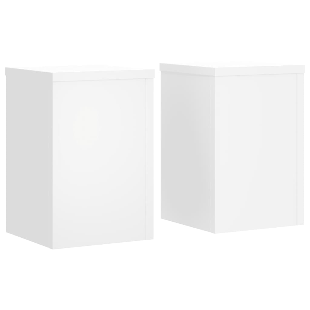 vidaXL Suporturi de plante, 2 buc., alb, 20x20x30 cm, lemn prelucrat vidaXL Suporturi de plante, 2 buc., alb, 20x20x30 cm, lemn prelucrat