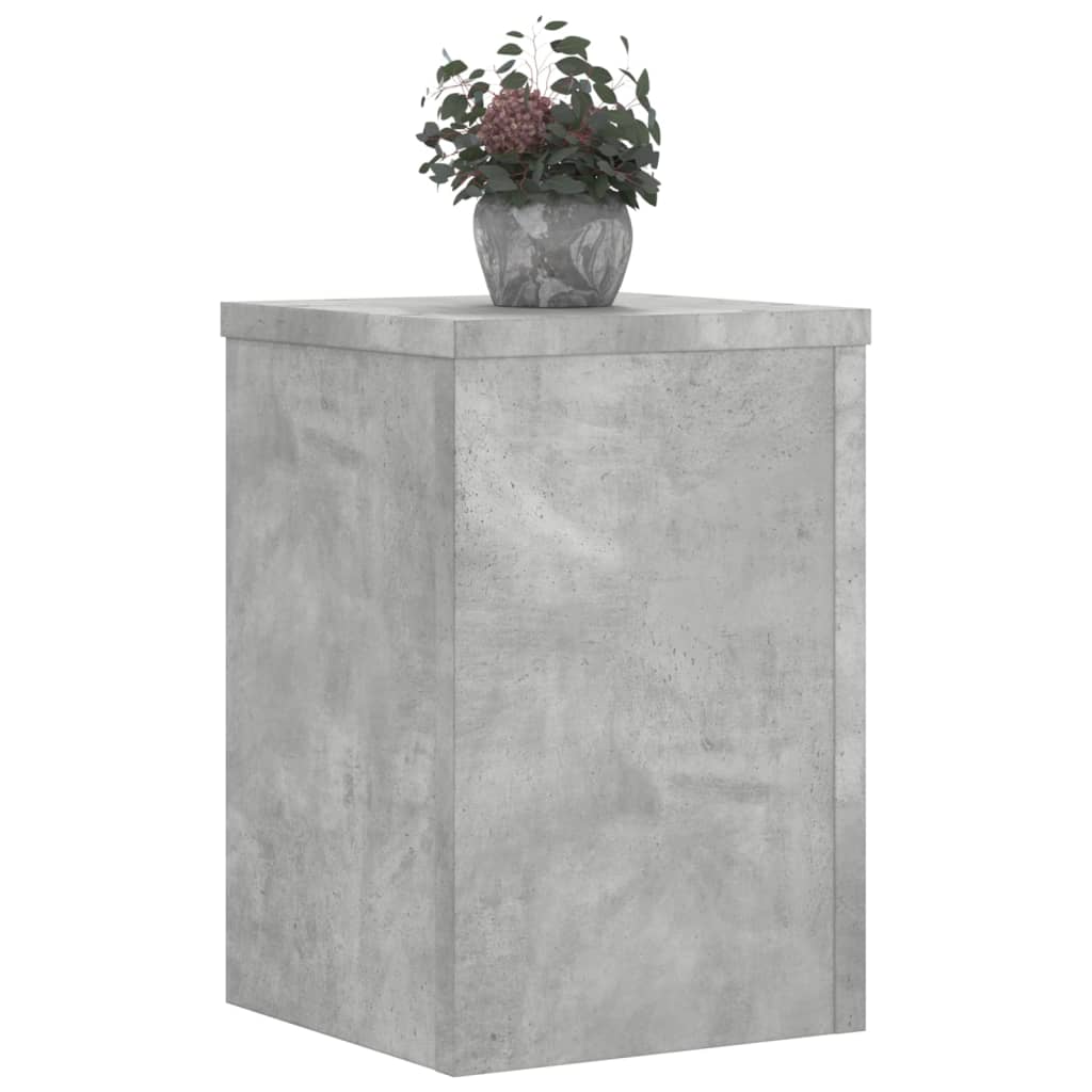 vidaXL Suport de plante, 2 buc., gri beton, 20x20x30 cm lemn prelucrat vidaXL Suport de plante, 2 buc., gri beton, 20x20x30 cm lemn prelucrat