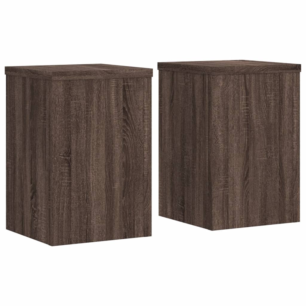 vidaXL Suporturi de plante 2 buc. stejar maro 20x20x30cm lemn compozit vidaXL Suporturi de plante 2 buc. stejar maro 20x20x30cm lemn compozit