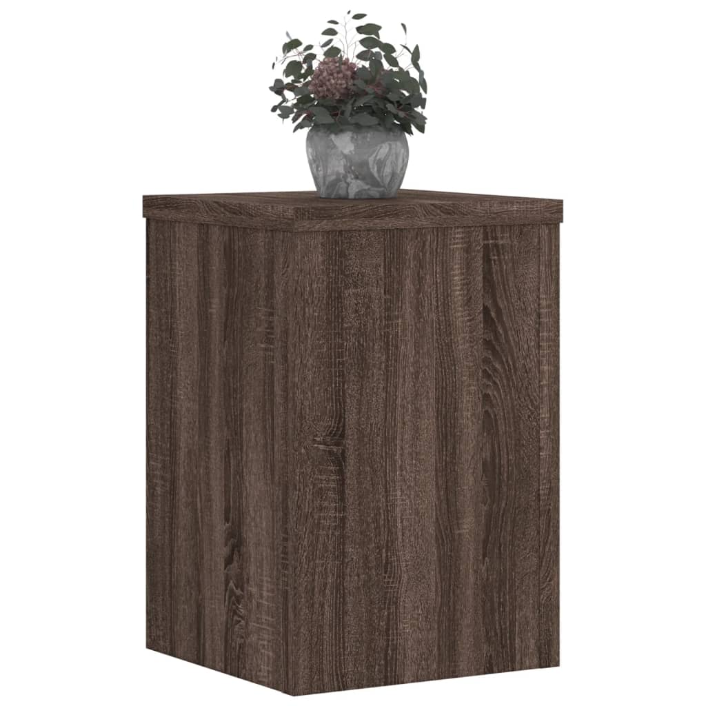 vidaXL Suporturi de plante 2 buc. stejar maro 20x20x30cm lemn compozit vidaXL Suporturi de plante 2 buc. stejar maro 20x20x30cm lemn compozit