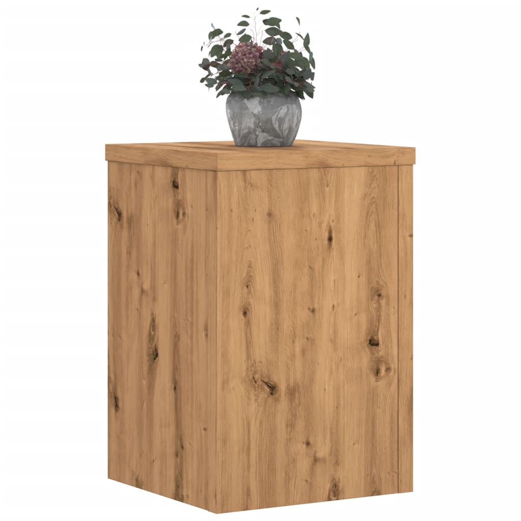 vidaXL Suporturi de plante, 2 buc., stejar artizanal, 20x20x30cm, lemn vidaXL Suporturi de plante, 2 buc., stejar artizanal, 20x20x30cm, lemn