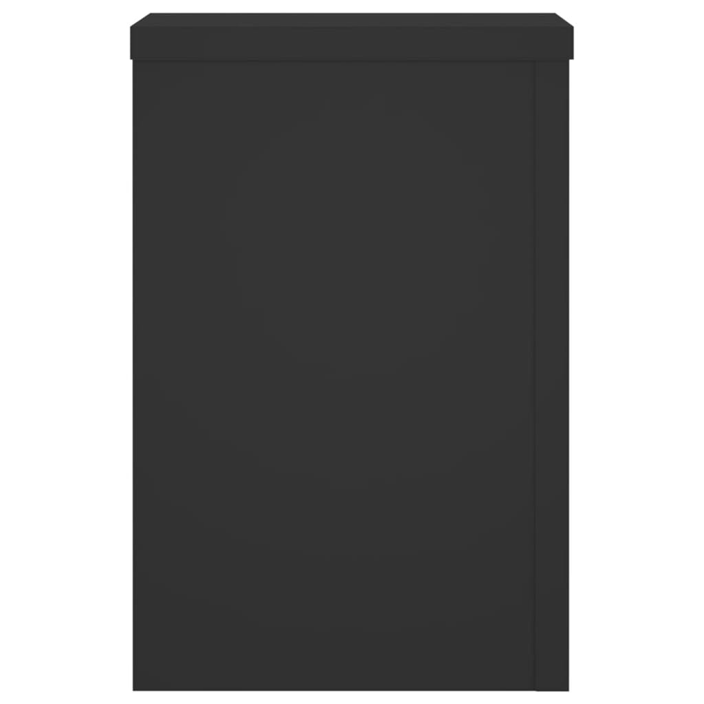 vidaXL Suporturi de plante, 2 buc., negru, 25x25x35 cm, lemn prelucrat vidaXL Suporturi de plante, 2 buc., negru, 25x25x35 cm, lemn prelucrat