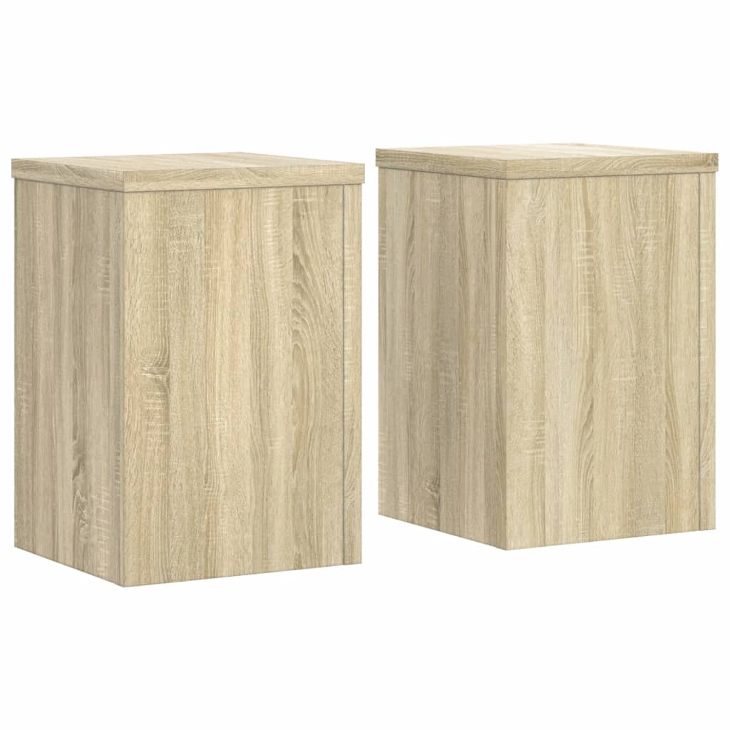 vidaXL Suporturi de plante, 2 buc., stejar sonoma, 25x25x35 cm vidaXL Suporturi de plante, 2 buc., stejar sonoma, 25x25x35 cm