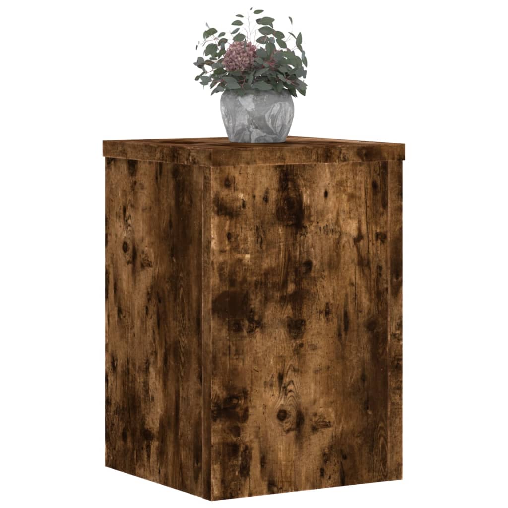 vidaXL Suporturi de plante 2 buc. stejar fumuriu 25x25x35 cm lemn vidaXL Suporturi de plante 2 buc. stejar fumuriu 25x25x35 cm lemn