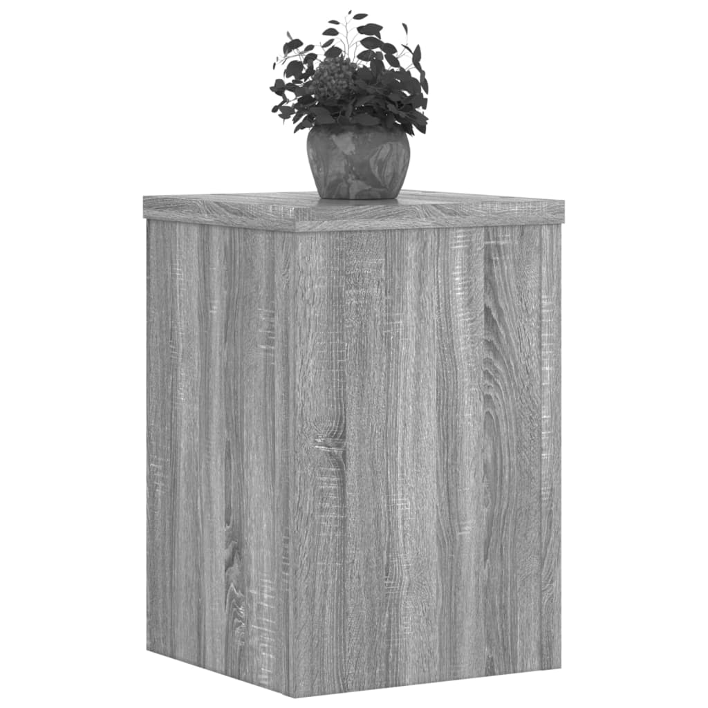 vidaXL Suporturi de plante 2 buc. gri sonoma 25x25x35cm lemn prelucrat vidaXL Suporturi de plante 2 buc. gri sonoma 25x25x35cm lemn prelucrat