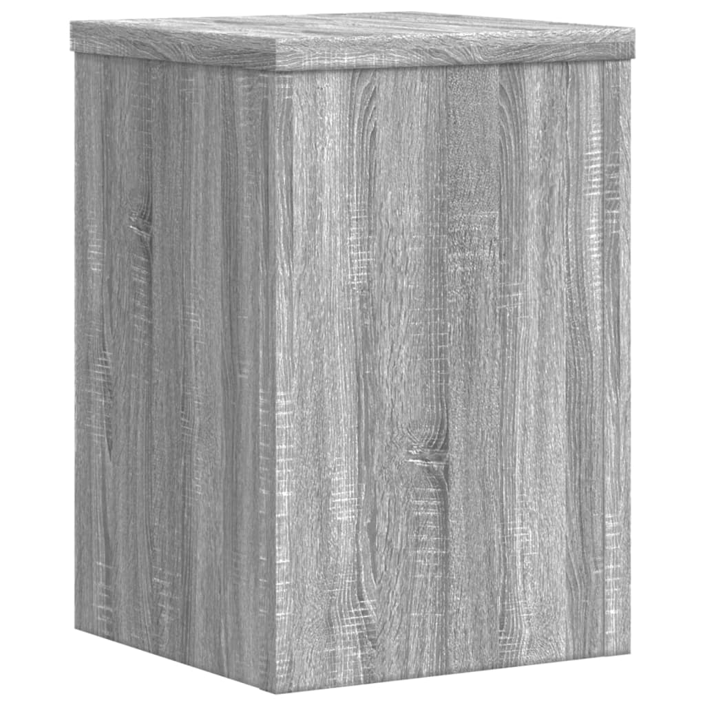 vidaXL Suporturi de plante 2 buc. gri sonoma 25x25x35cm lemn prelucrat vidaXL Suporturi de plante 2 buc. gri sonoma 25x25x35cm lemn prelucrat