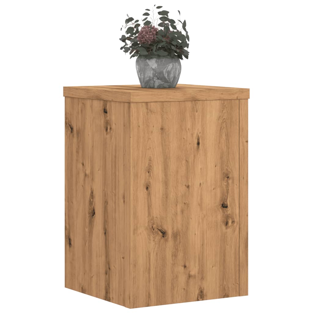 vidaXL Suporturi de plante, 2 buc., stejar artizanal, 25x25x35cm, lemn vidaXL Suporturi de plante, 2 buc., stejar artizanal, 25x25x35cm, lemn