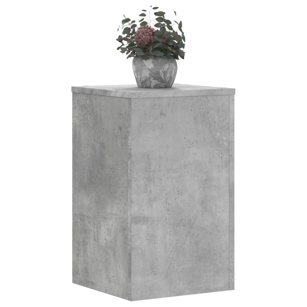 vidaXL Suport de plante, 2 buc., gri beton, 30x30x50 cm lemn prelucrat