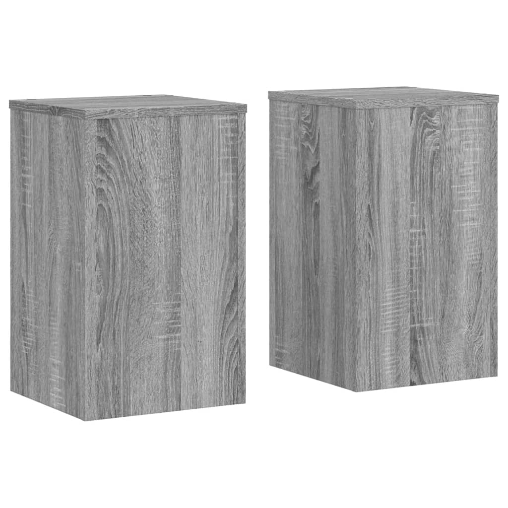 vidaXL Suporturi plante 2 buc gri sonoma 30x30x50 cm lemn prelucrat vidaXL Suporturi plante 2 buc gri sonoma 30x30x50 cm lemn prelucrat