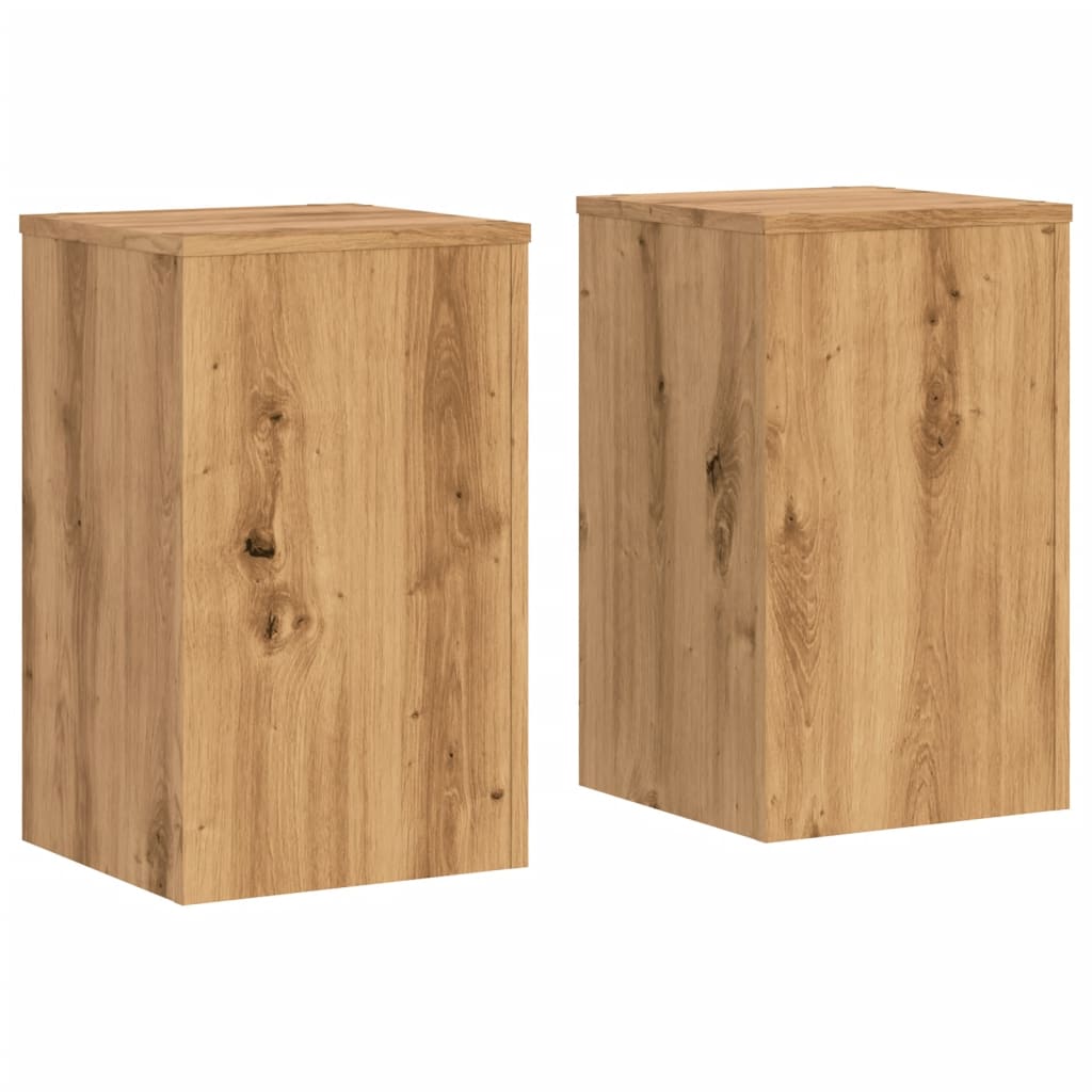 vidaXL Suporturi de plante, 2 buc., stejar artizanal, 30x30x50cm, lemn vidaXL Suporturi de plante, 2 buc., stejar artizanal, 30x30x50cm, lemn