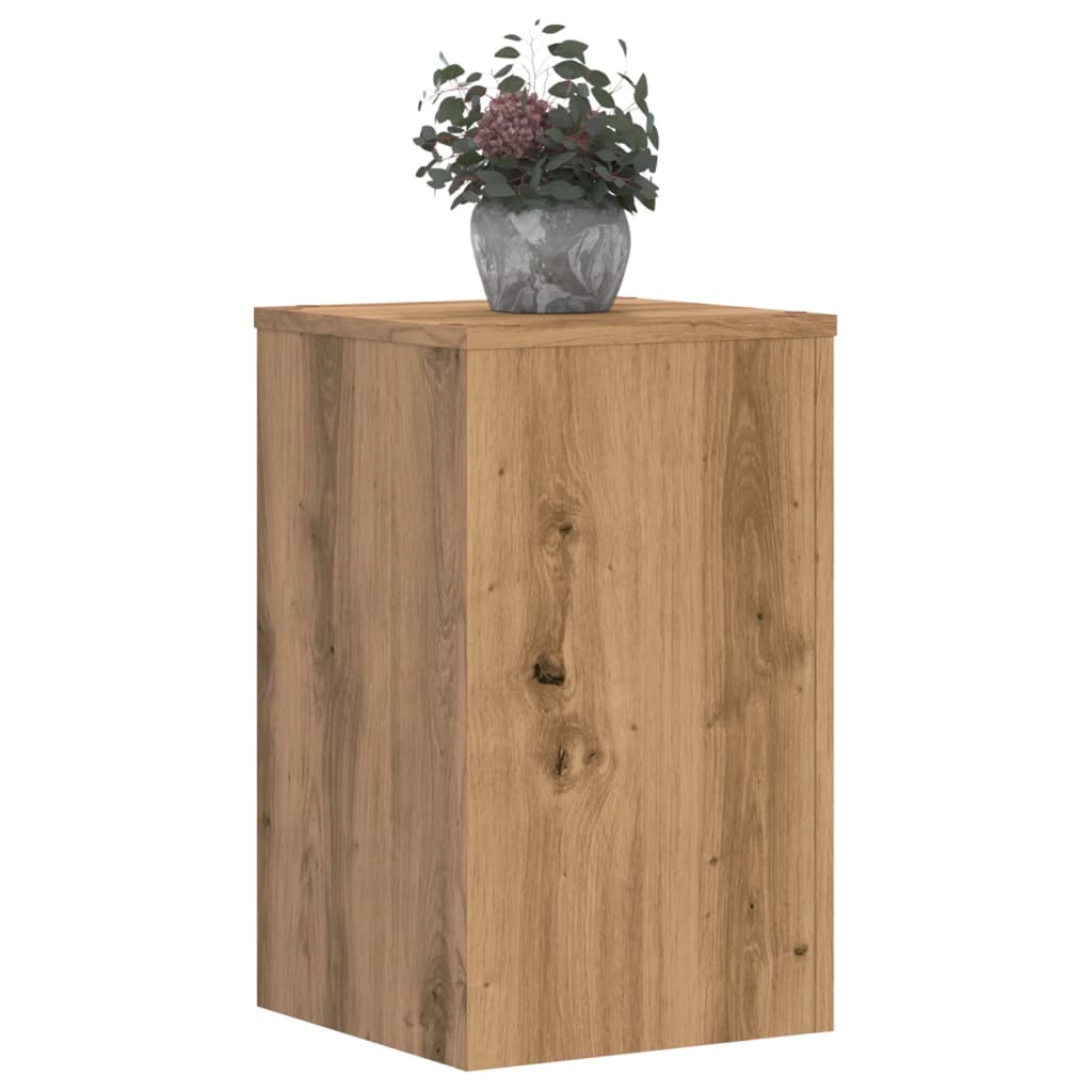 vidaXL Suporturi de plante, 2 buc., stejar artizanal, 30x30x50cm, lemn vidaXL Suporturi de plante, 2 buc., stejar artizanal, 30x30x50cm, lemn