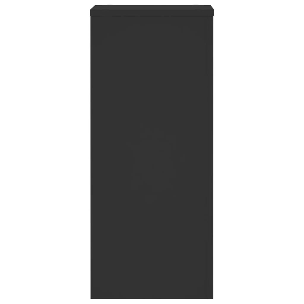 vidaXL Suporturi de plante, 2 buc., negru, 30x30x70 cm, lemn prelucrat vidaXL Suporturi de plante, 2 buc., negru, 30x30x70 cm, lemn prelucrat