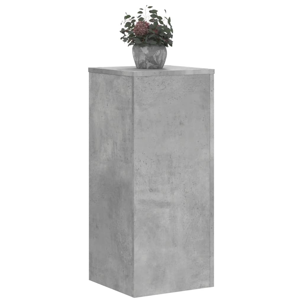vidaXL Suport de plante, 2 buc., gri beton, 30x30x70 cm lemn prelucrat