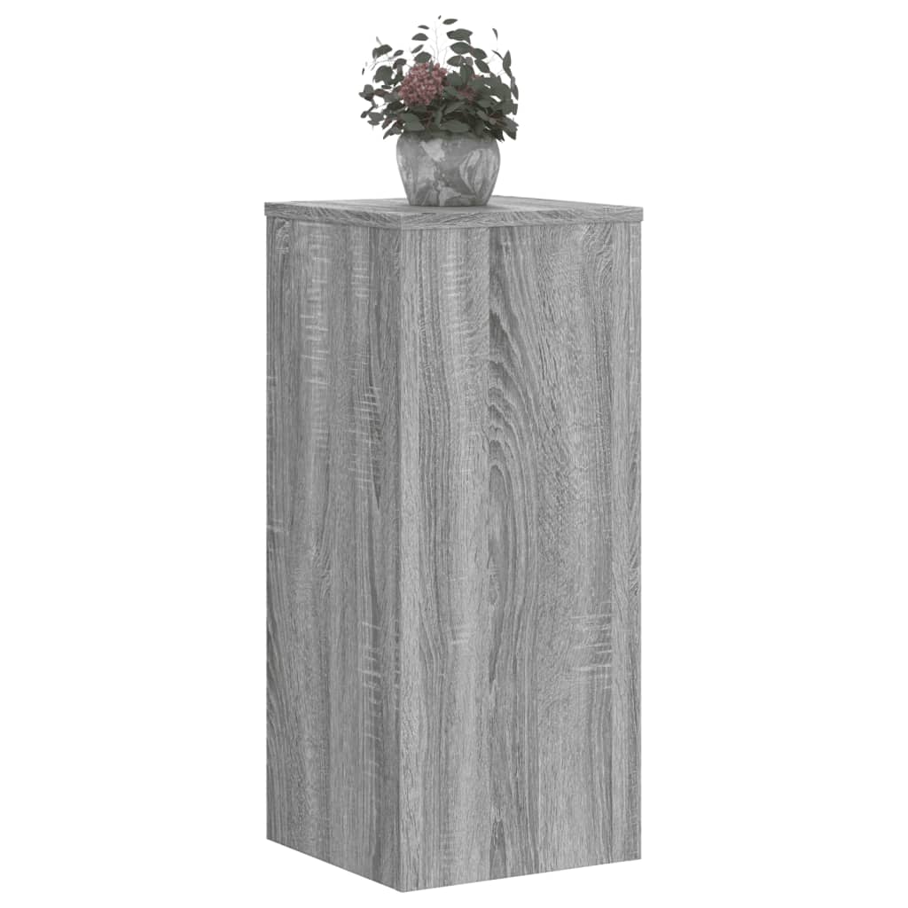 vidaXL Suporturi de plante 2 buc. gri sonoma 30x30x70cm lemn prelucrat vidaXL Suporturi de plante 2 buc. gri sonoma 30x30x70cm lemn prelucrat