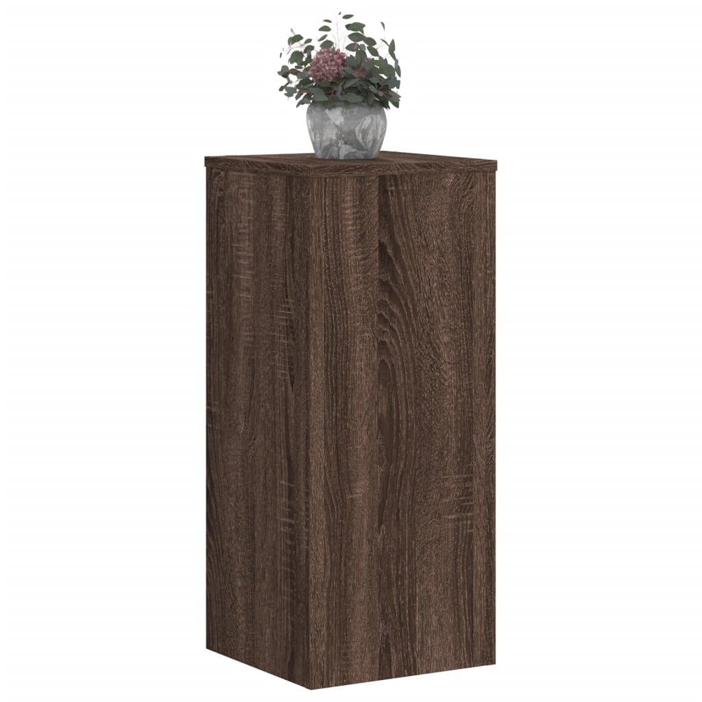 vidaXL Suporturi de plante 2 buc. stejar maro 30x30x70cm lemn compozit vidaXL Suporturi de plante 2 buc. stejar maro 30x30x70cm lemn compozit