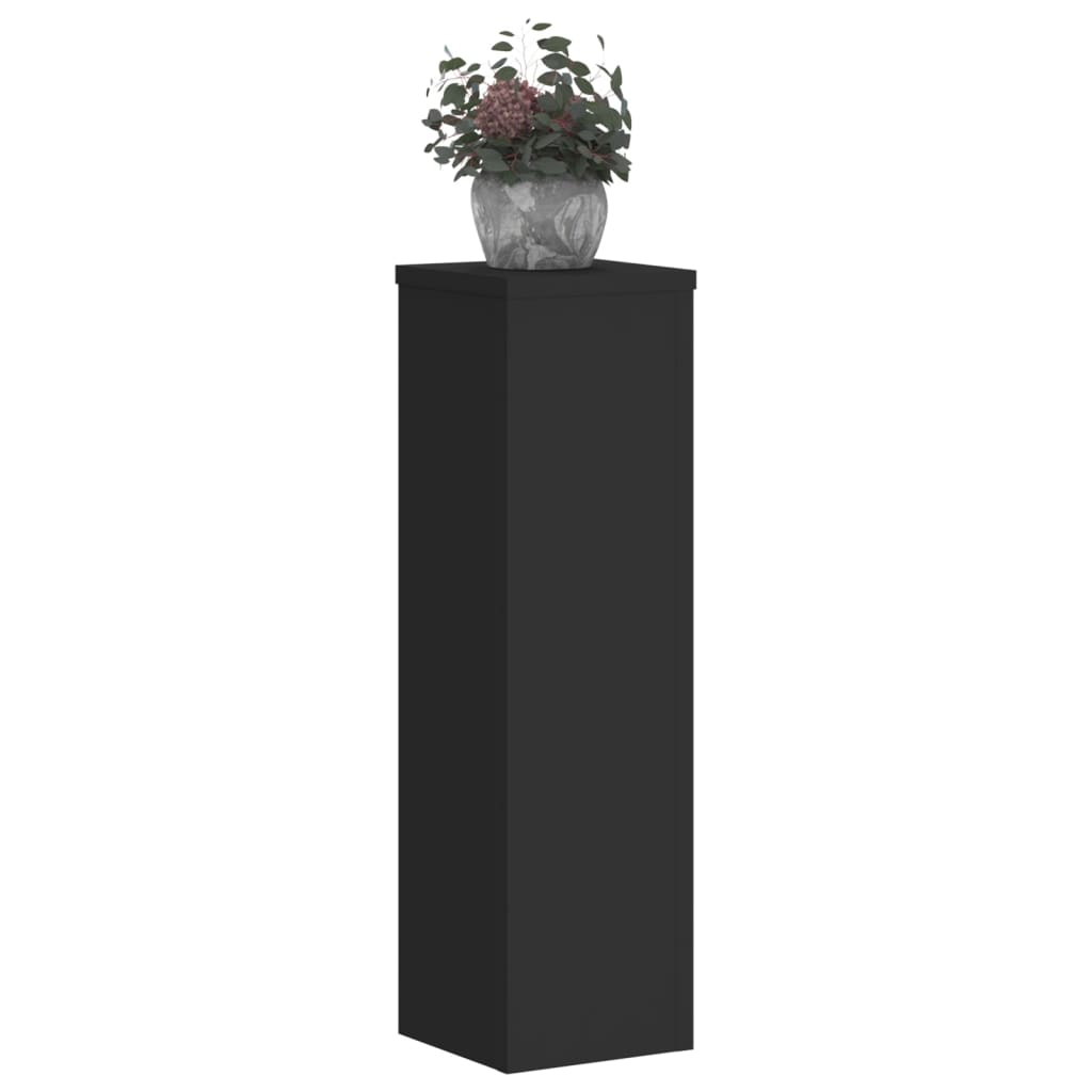 vidaXL Suporturi de plante, 2 buc., negru, 17x17x60 cm, lemn prelucrat vidaXL Suporturi de plante, 2 buc., negru, 17x17x60 cm, lemn prelucrat