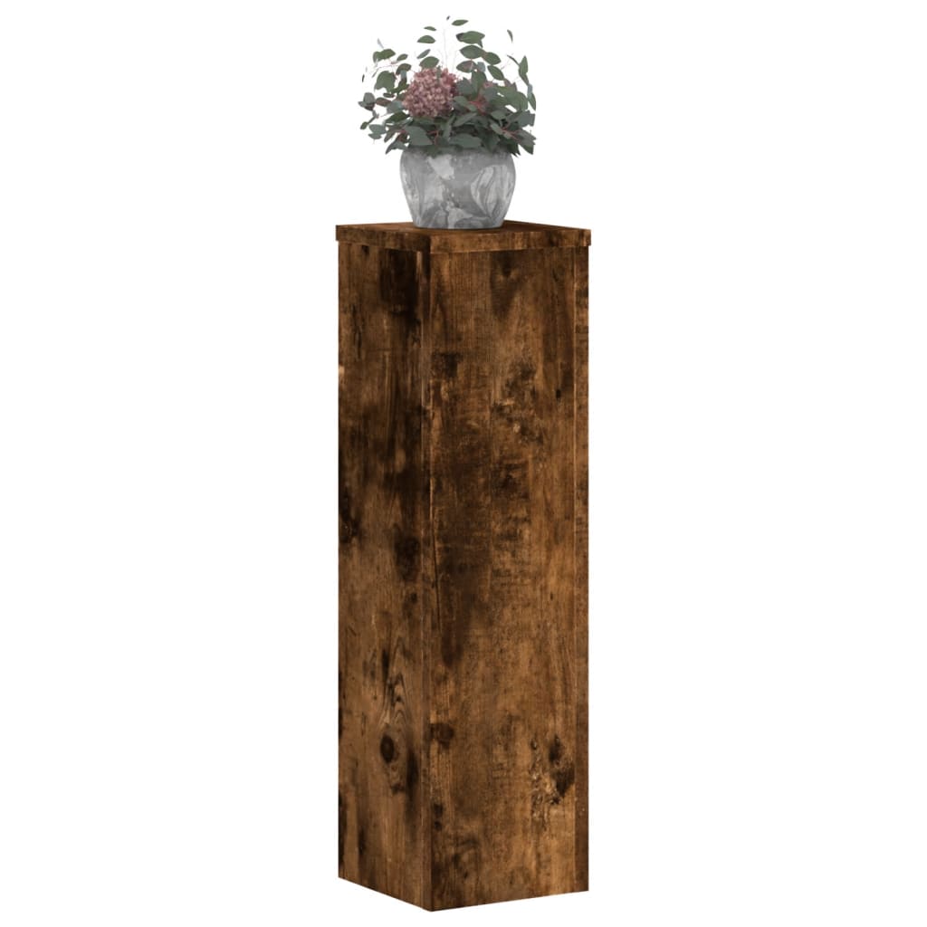 vidaXL Suporturi de plante, 2 buc., stejar fumuriu, 17x17x60 cm