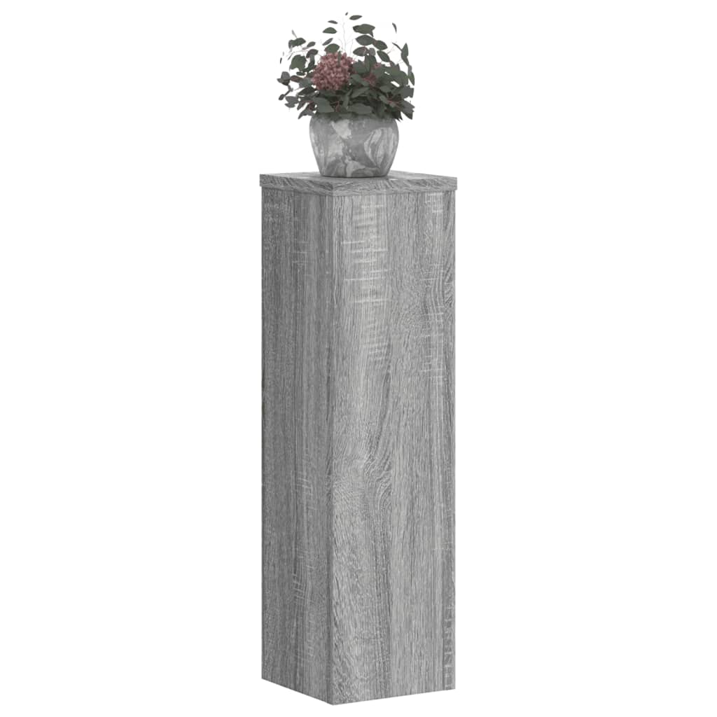 vidaXL Suporturi de plante 2 buc. gri sonoma 17x17x60cm lemn prelucrat vidaXL Suporturi de plante 2 buc. gri sonoma 17x17x60cm lemn prelucrat