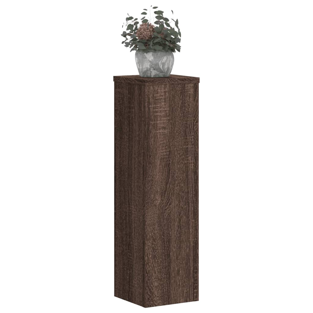 vidaXL Suporturi de plante 2 buc. stejar maro 17x17x60cm lemn compozit vidaXL Suporturi de plante 2 buc. stejar maro 17x17x60cm lemn compozit