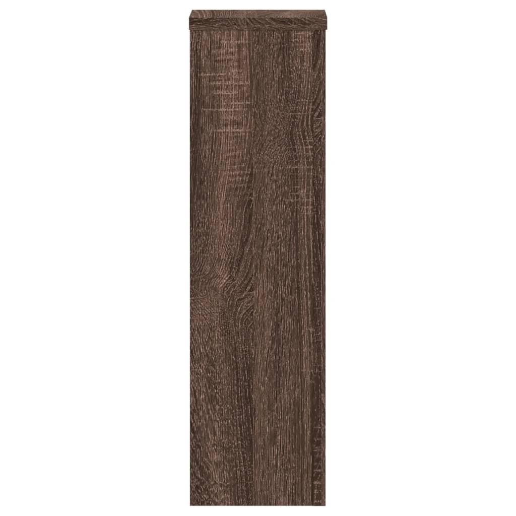 vidaXL Suporturi de plante 2 buc. stejar maro 17x17x60cm lemn compozit vidaXL Suporturi de plante 2 buc. stejar maro 17x17x60cm lemn compozit