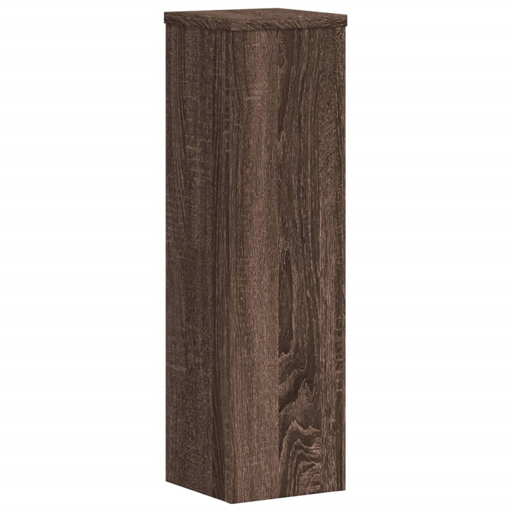 vidaXL Suporturi de plante 2 buc. stejar maro 17x17x60cm lemn compozit vidaXL Suporturi de plante 2 buc. stejar maro 17x17x60cm lemn compozit