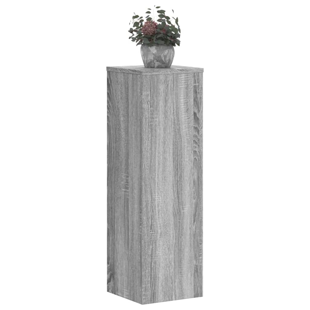 vidaXL Suporturi de plante 2 buc. gri sonoma 25x25x80cm lemn prelucrat vidaXL Suporturi de plante 2 buc. gri sonoma 25x25x80cm lemn prelucrat