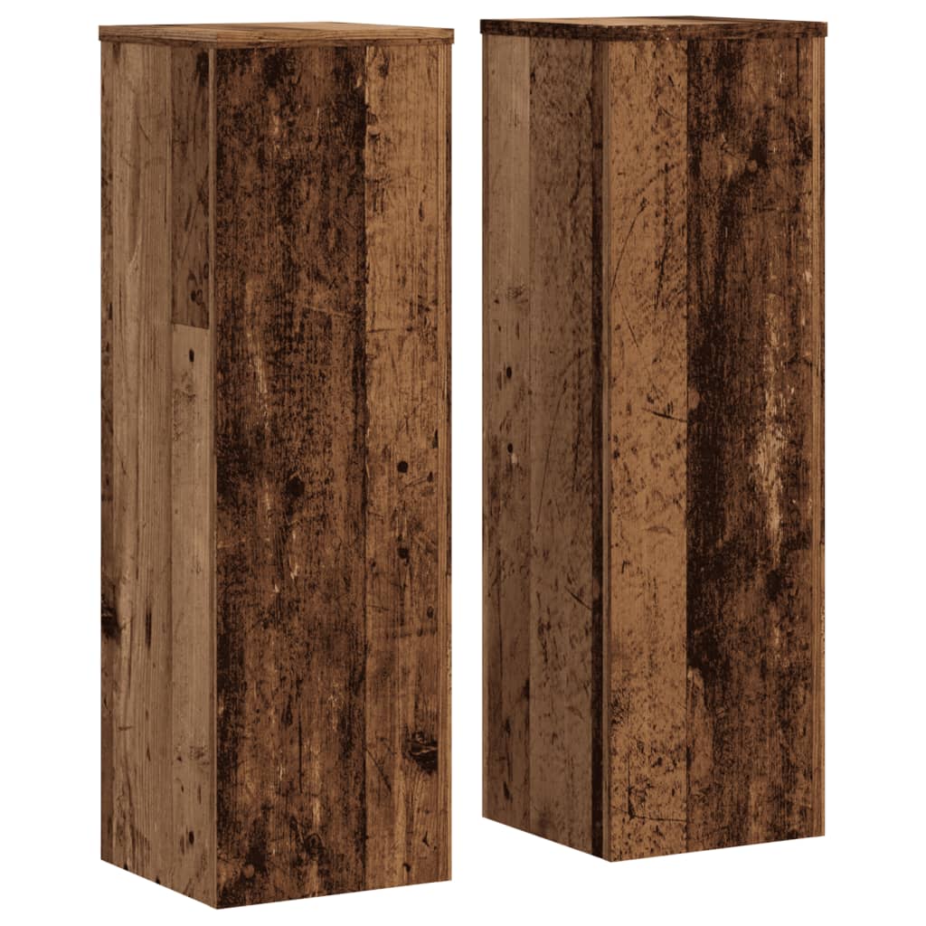 vidaXL Suporturi de plante 2 buc. lemn vechi 25x25x80cm lemn prelucrat vidaXL Suporturi de plante 2 buc. lemn vechi 25x25x80cm lemn prelucrat