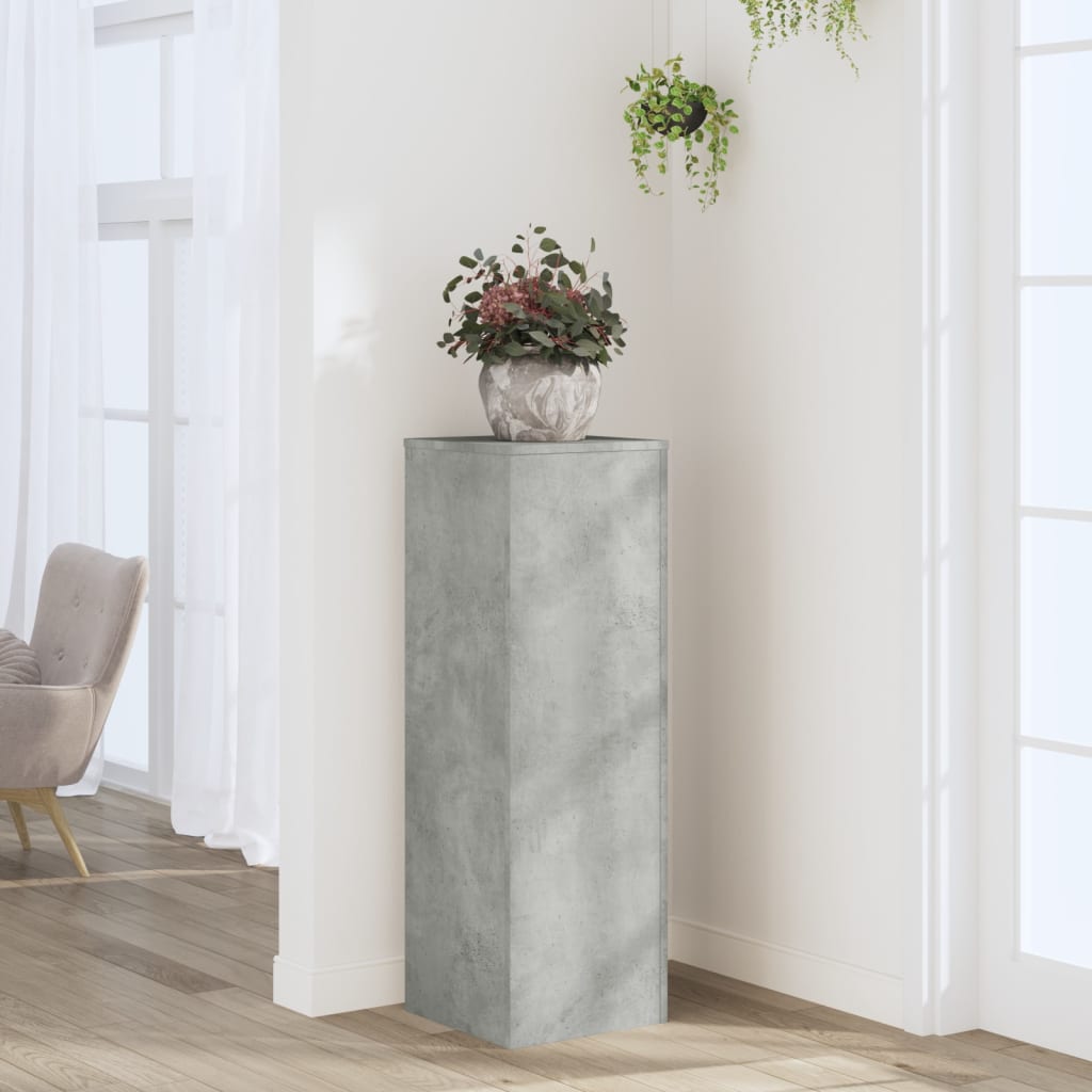 vidaXL Suport de plante, gri beton, 33x33x100 cm, lemn prelucrat vidaXL Suport de plante, gri beton, 33x33x100 cm, lemn prelucrat