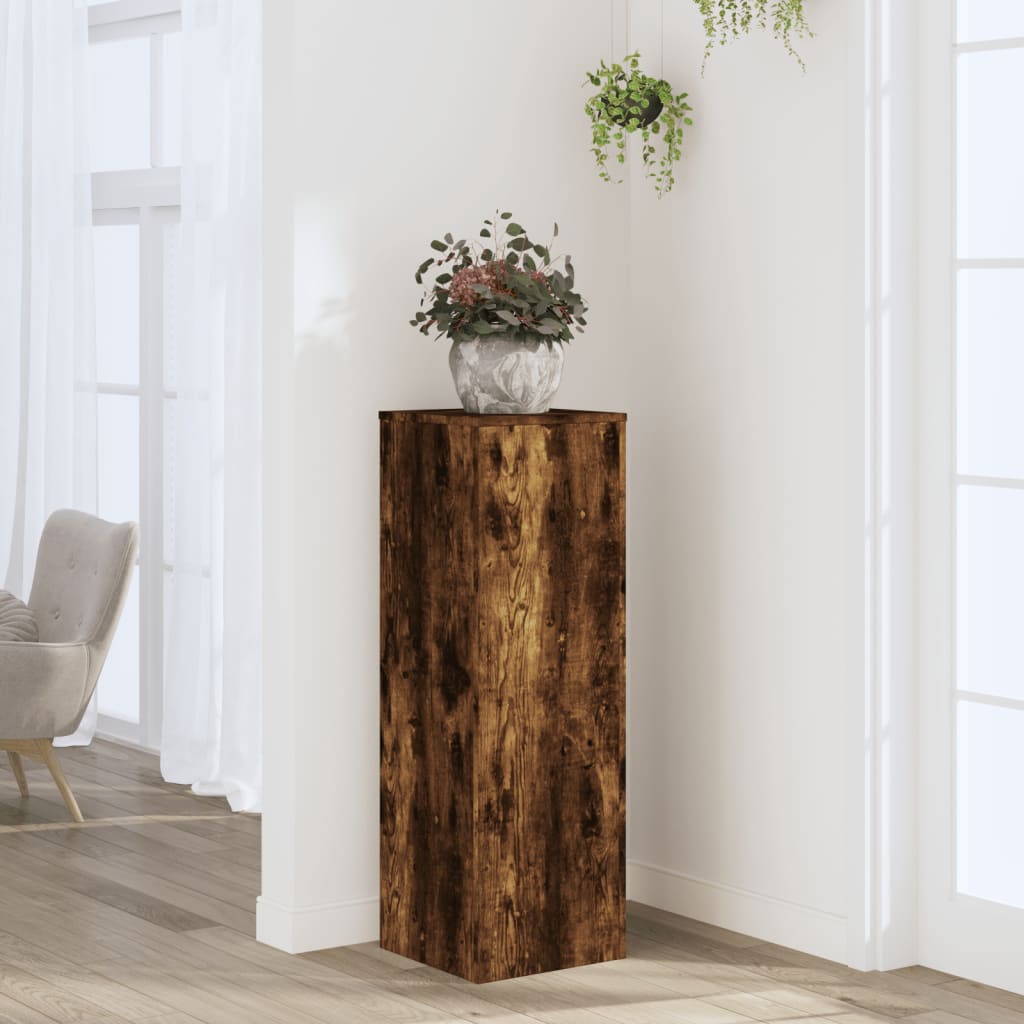 vidaXL Suport de plante, stejar fumuriu, 33x33x100 cm, lemn prelucrat vidaXL Suport de plante, stejar fumuriu, 33x33x100 cm, lemn prelucrat